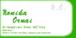 monika ormai business card